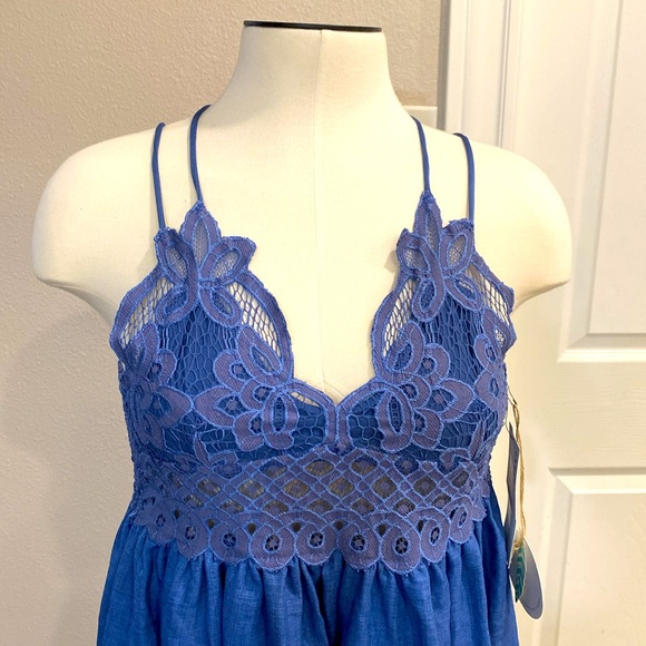 Hummingbird Lace Summer blue dress nwt size large - Picture 4 of 13